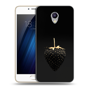 Силиконовый чехол на Meizu M5 Note с принтом Черная клубника
