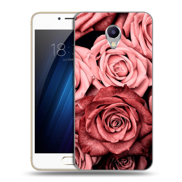 Силиконовый чехол на Meizu M5 Note с принтом Цветы розы