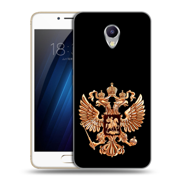 Силиконовый чехол на Meizu M5 Note с принтом Герб России золотой Силиконовый чехол на Meizu M5 Note с принтом Герб России золотой