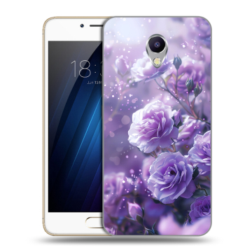Силиконовый чехол на Meizu M5 Note с принтом Розы цветы Силиконовый чехол на Meizu M5 Note с принтом Розы цветы