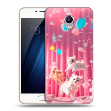 Силиконовый чехол на Meizu M5 Note с принтом милые котики Силиконовый чехол на Meizu M5 Note с принтом милые котики