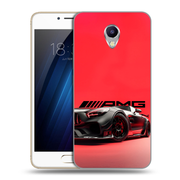 Силиконовый чехол на Meizu M5 Note с принтом Мерседес Mercedes AMG Силиконовый чехол на Meizu M5 Note с принтом Мерседес Mercedes AMG