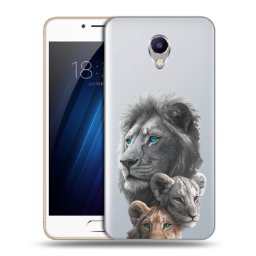 Силиконовый чехол на Meizu M5 Note с принтом Львы Силиконовый чехол на Meizu M5 Note с принтом Львы