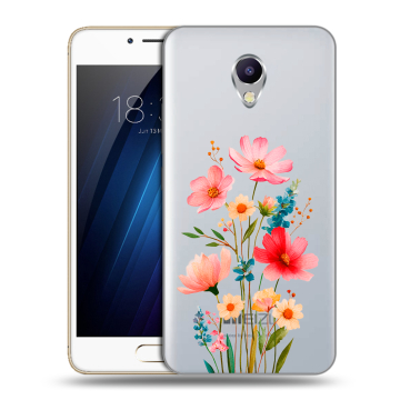 Силиконовый чехол на Meizu M5 Note с принтом Цветы Силиконовый чехол на Meizu M5 Note с принтом Цветы