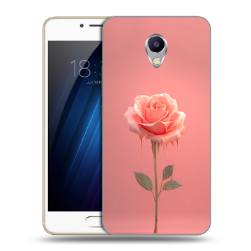 Силиконовый чехол на Meizu M5 Note с принтом Розовая роза Силиконовый чехол на Meizu M5 Note с принтом Розовая роза