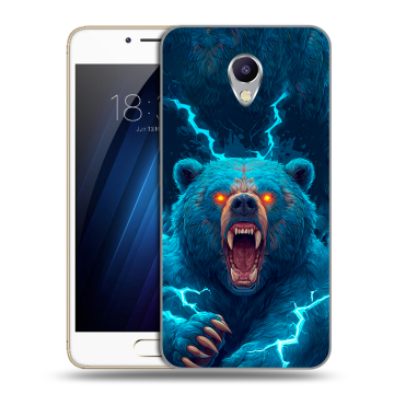 Силиконовый чехол на Meizu M5 Note с принтом Медведь Силиконовый чехол на Meizu M5 Note с принтом Медведь