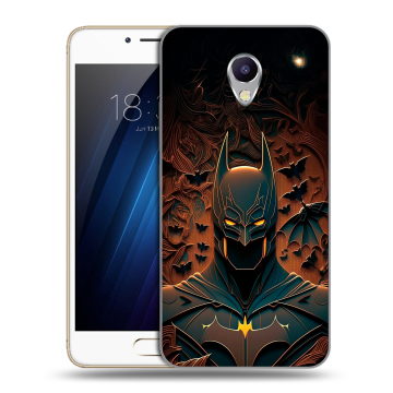 Силиконовый чехол на Meizu M5 Note с принтом Batman Бэтмен Силиконовый чехол на Meizu M5 Note с принтом Batman Бэтмен