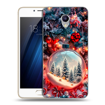 Силиконовый чехол на Meizu M5 Note с принтом Новый год Силиконовый чехол на Meizu M5 Note с принтом Новый год