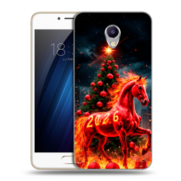Силиконовый чехол на Meizu M5 Note с принтом Новый год Силиконовый чехол на Meizu M5 Note с принтом Новый год