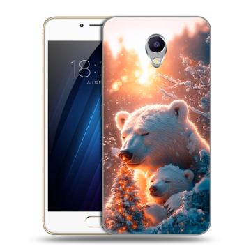 Силиконовый чехол на Meizu M5 Note с принтом Новый год Силиконовый чехол на Meizu M5 Note с принтом Новый год