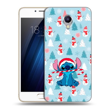Силиконовый чехол на Meizu M5 Note с принтом Стич Новый год Силиконовый чехол на Meizu M5 Note с принтом Стич Новый год