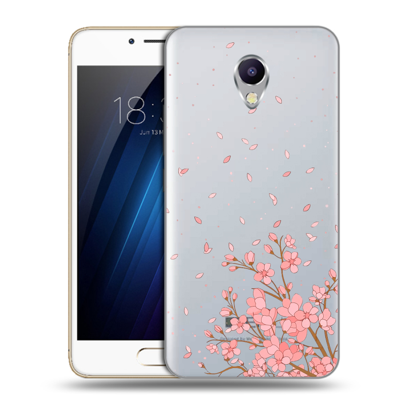 Силиконовый чехол на Meizu M5 Note с принтом Ветка сакуры Силиконовый чехол на Meizu M5 Note с принтом Ветка сакуры