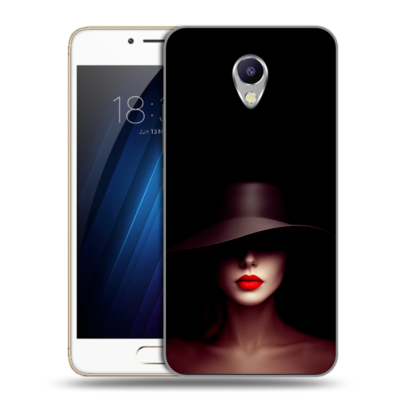 Силиконовый чехол на Meizu M5 Note с принтом Девушка в шляпе Силиконовый чехол на Meizu M5 Note с принтом Девушка в шляпе