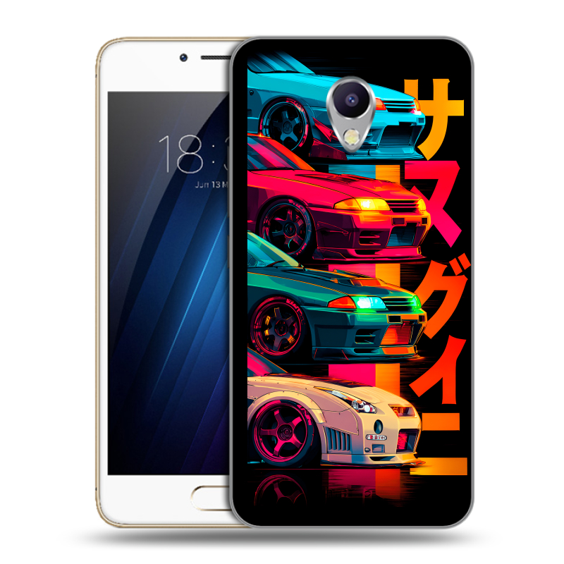 Силиконовый чехол на Meizu M5 Note с принтом Гоночные машины Силиконовый чехол на Meizu M5 Note с принтом Гоночные машины