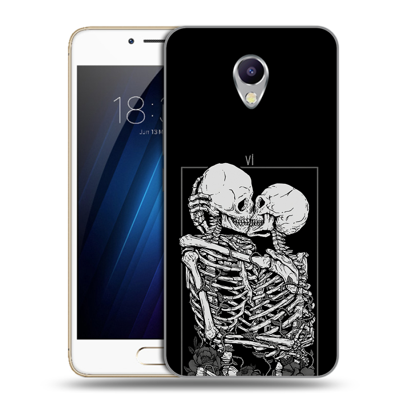 Силиконовый чехол на Meizu M5 Note с принтом Поцелуй скелетов Силиконовый чехол на Meizu M5 Note с принтом Поцелуй скелетов