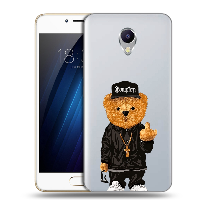 Силиконовый чехол на Meizu M5 Note с принтом Плюшевый медведь Силиконовый чехол на Meizu M5 Note с принтом Плюшевый медведь