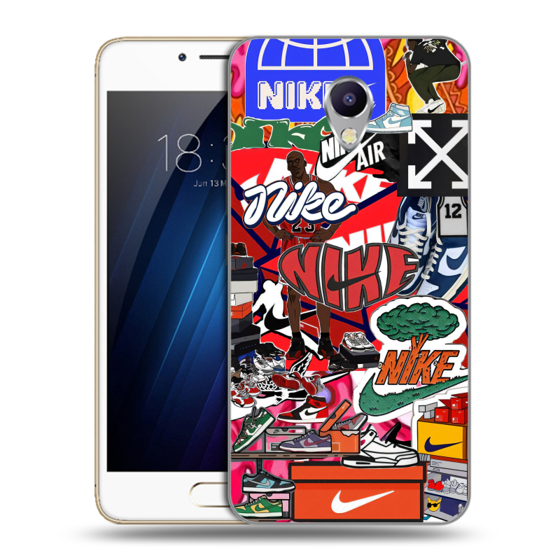 Силиконовый чехол на Meizu M5 Note с принтом Найк Nike яркий Силиконовый чехол на Meizu M5 Note с принтом Найк Nike яркий