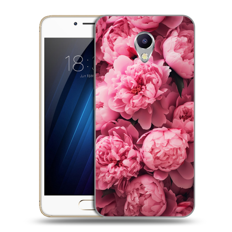 Силиконовый чехол на Meizu M5 Note с принтом цветы пионы Силиконовый чехол на Meizu M5 Note с принтом цветы пионы
