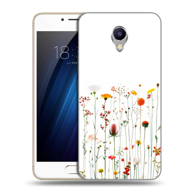 Силиконовый чехол на Meizu M5 Note с принтом цветы Силиконовый чехол на Meizu M5 Note с принтом цветы