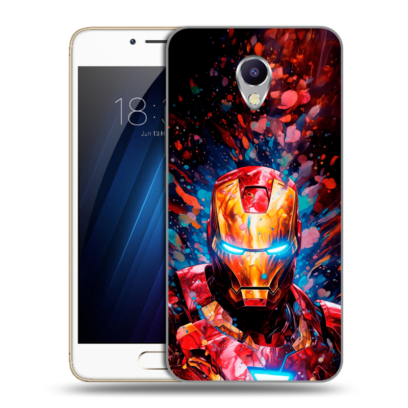 Силиконовый чехол на Meizu M5 Note с принтом Железный человек Ironman Силиконовый чехол на Meizu M5 Note с принтом Железный человек Ironman