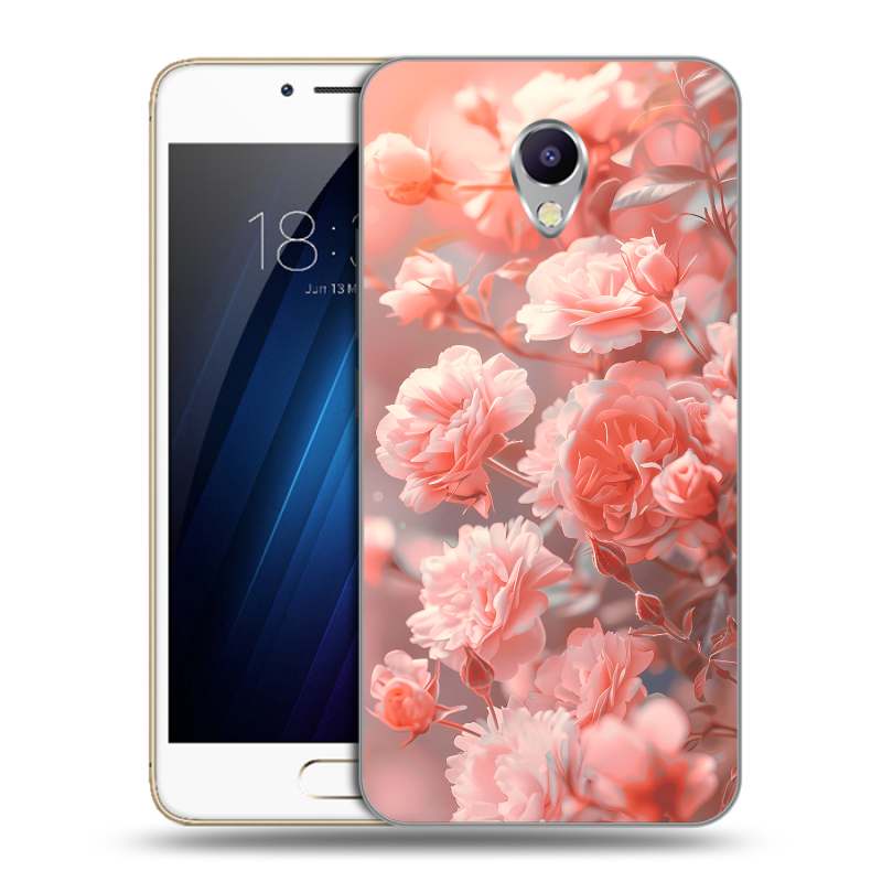 Силиконовый чехол на Meizu M5 Note с принтом Розы цветы Силиконовый чехол на Meizu M5 Note с принтом Розы цветы