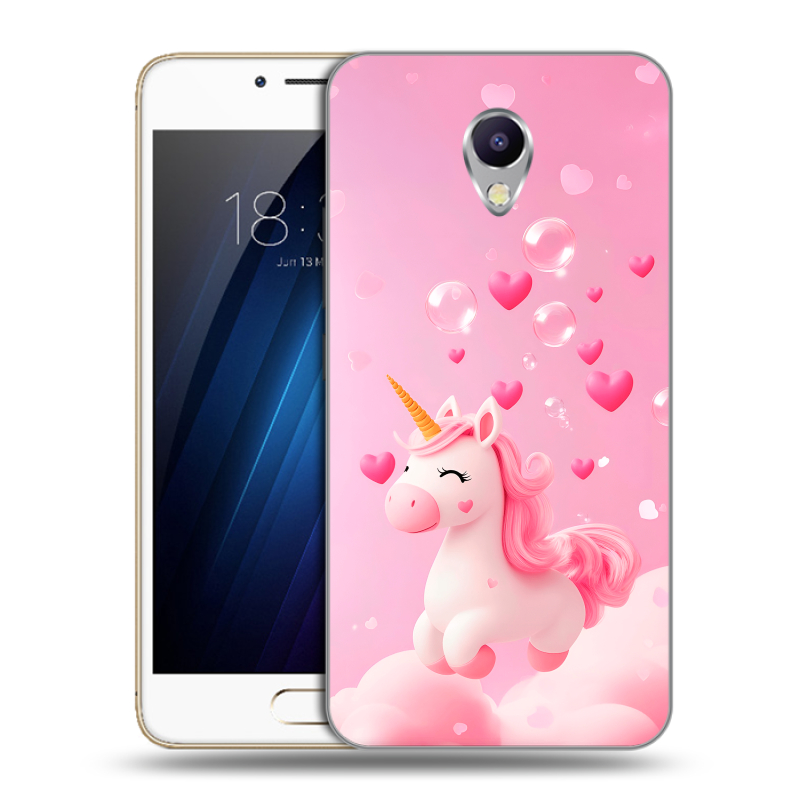 Силиконовый чехол на Meizu M5 Note с принтом Единорог Силиконовый чехол на Meizu M5 Note с принтом Единорог
