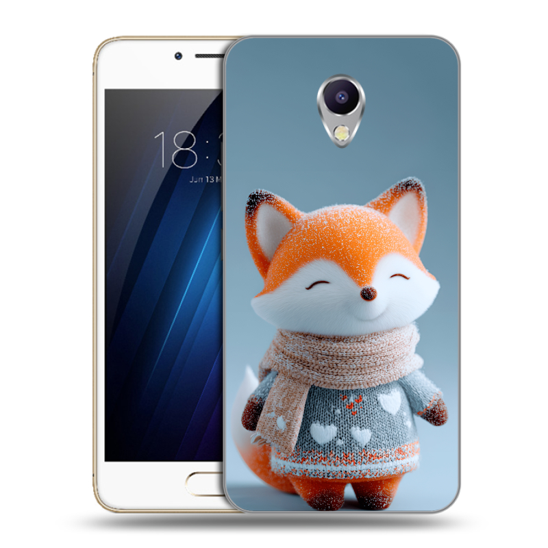 Силиконовый чехол на Meizu M5 Note с принтом Лиса Силиконовый чехол на Meizu M5 Note с принтом Лиса