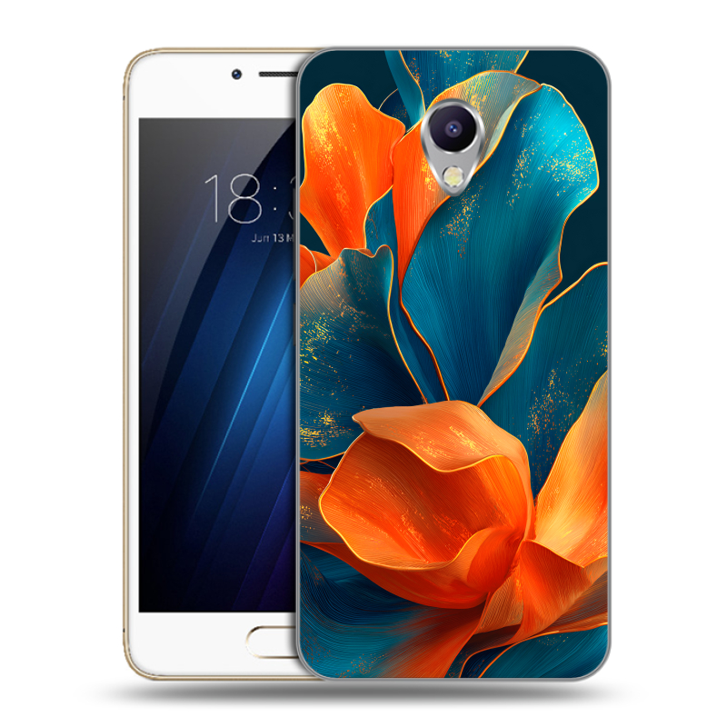 Силиконовый чехол на Meizu M5 Note с принтом Цветы Силиконовый чехол на Meizu M5 Note с принтом Цветы