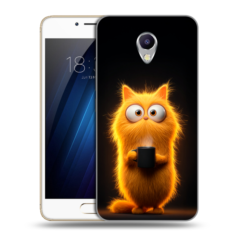 Силиконовый чехол на Meizu M5 Note с принтом Смешной кот Силиконовый чехол на Meizu M5 Note с принтом Смешной кот