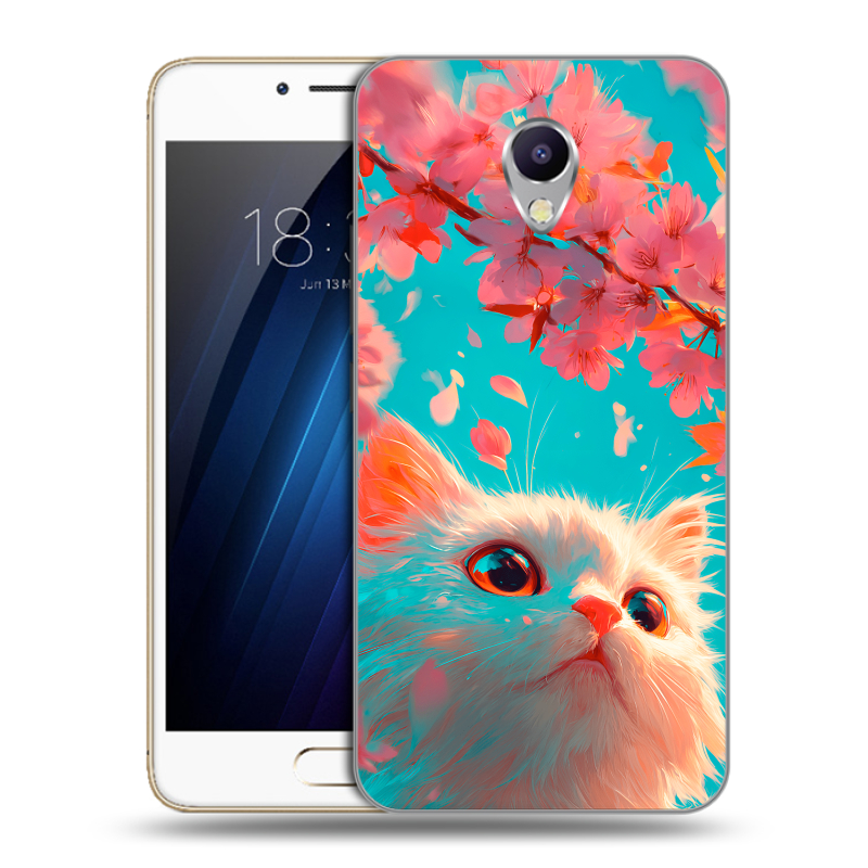 Силиконовый чехол на Meizu M5 Note с принтом Красивый кот Силиконовый чехол на Meizu M5 Note с принтом Красивый кот
