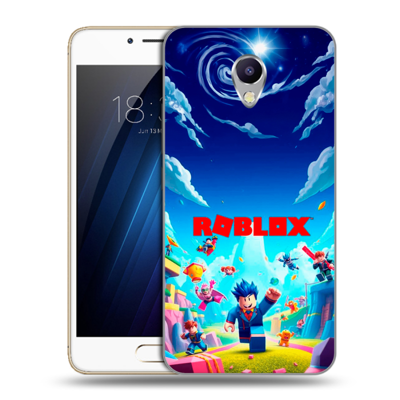 Силиконовый чехол на Meizu M5 Note с принтом Roblox Роблокс Силиконовый чехол на Meizu M5 Note с принтом Roblox Роблокс