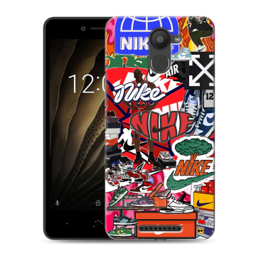 Силиконовый чехол на BQ Aquaris U с принтом Найк Nike яркий Силиконовый чехол на BQ Aquaris U с принтом Найк Nike яркий
