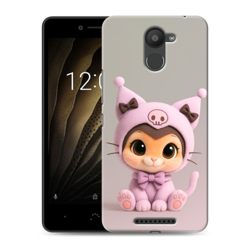 Силиконовый чехол на BQ Aquaris U с принтом Куроми Kuromi 