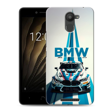Силиконовый чехол на BQ Aquaris U с принтом БМВ BMW Силиконовый чехол на BQ Aquaris U с принтом БМВ BMW