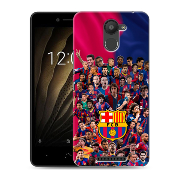 Силиконовый чехол на BQ Aquaris U с принтом Барселона Barcelona