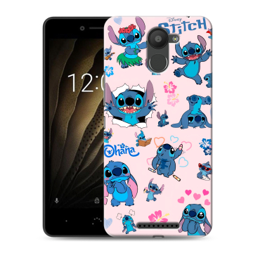 Силиконовый чехол на BQ Aquaris U с принтом Лило и Стич