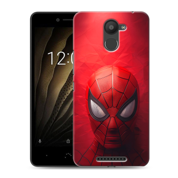 Силиконовый чехол на BQ Aquaris U с принтом Spiderman Человек паук