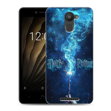 Силиконовый чехол на BQ Aquaris U с принтом Harry Potter Гарри Поттер