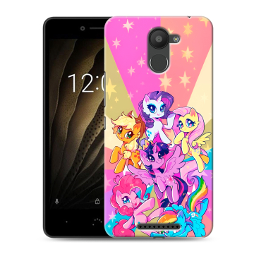 Силиконовый чехол на BQ Aquaris U с принтом My little pony Дружба чудо