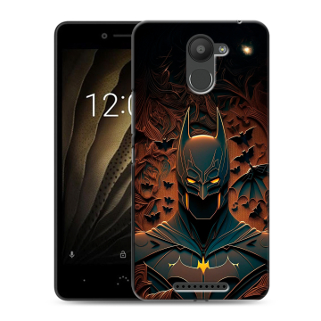 Силиконовый чехол на BQ Aquaris U с принтом Batman Бэтмен