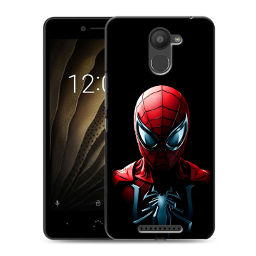 Силиконовый чехол на BQ Aquaris U с принтом Spiderman Человек паук
