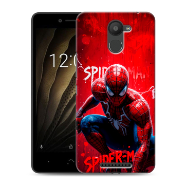 Силиконовый чехол на BQ Aquaris U с принтом Spiderman Человек паук Силиконовый чехол на BQ Aquaris U с принтом Spiderman Человек паук