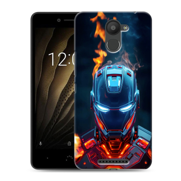 Силиконовый чехол на BQ Aquaris U с принтом IronMan Железный человек Силиконовый чехол на BQ Aquaris U с принтом IronMan Железный человек