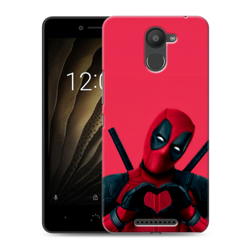 Силиконовый чехол на BQ Aquaris U с принтом Дедпул Deadpool Силиконовый чехол на BQ Aquaris U с принтом Дедпул Deadpool