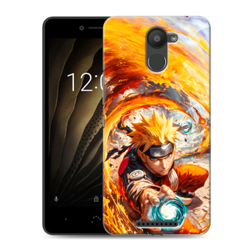Силиконовый чехол на BQ Aquaris U с принтом Аниме Наруто Naruto