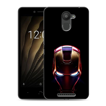 Силиконовый чехол на BQ Aquaris U с принтом IronMan Железный человек