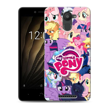 Силиконовый чехол на BQ Aquaris U с принтом My little pony Дружба чудо