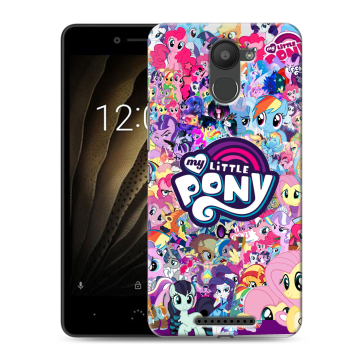 Силиконовый чехол на BQ Aquaris U с принтом My little pony Дружба чудо