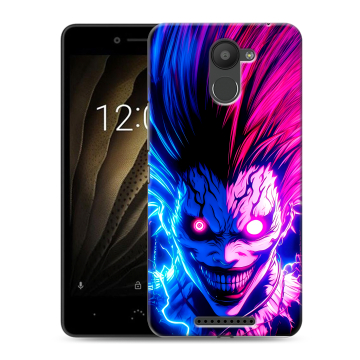 Силиконовый чехол на BQ Aquaris U с принтом Death note Тетрадь смерти