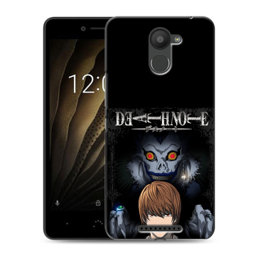 Силиконовый чехол на BQ Aquaris U с принтом Death note Тетрадь смерти